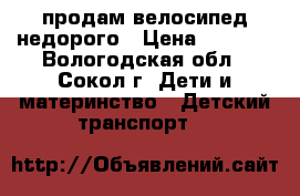 продам велосипед недорого › Цена ­ 1 400 - Вологодская обл., Сокол г. Дети и материнство » Детский транспорт   